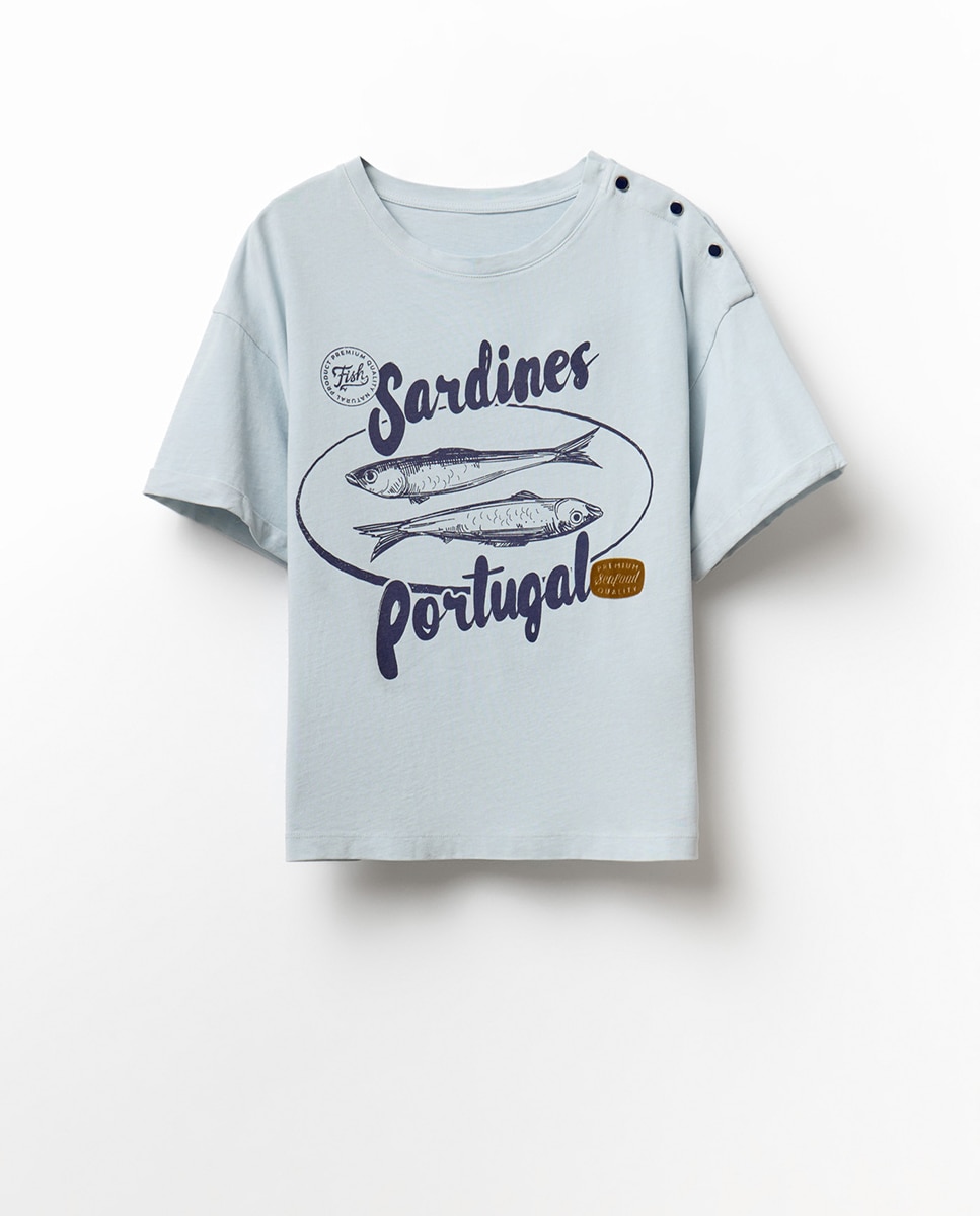 T-shirt Sardinha Azul-claro-5