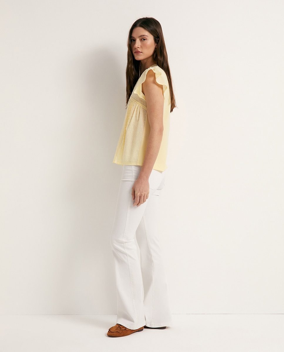 T-shirt com Plumetti Amarelo-4