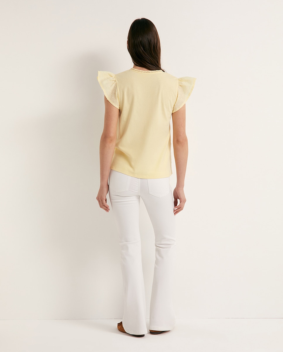 T-shirt com Plumetti Amarelo-5