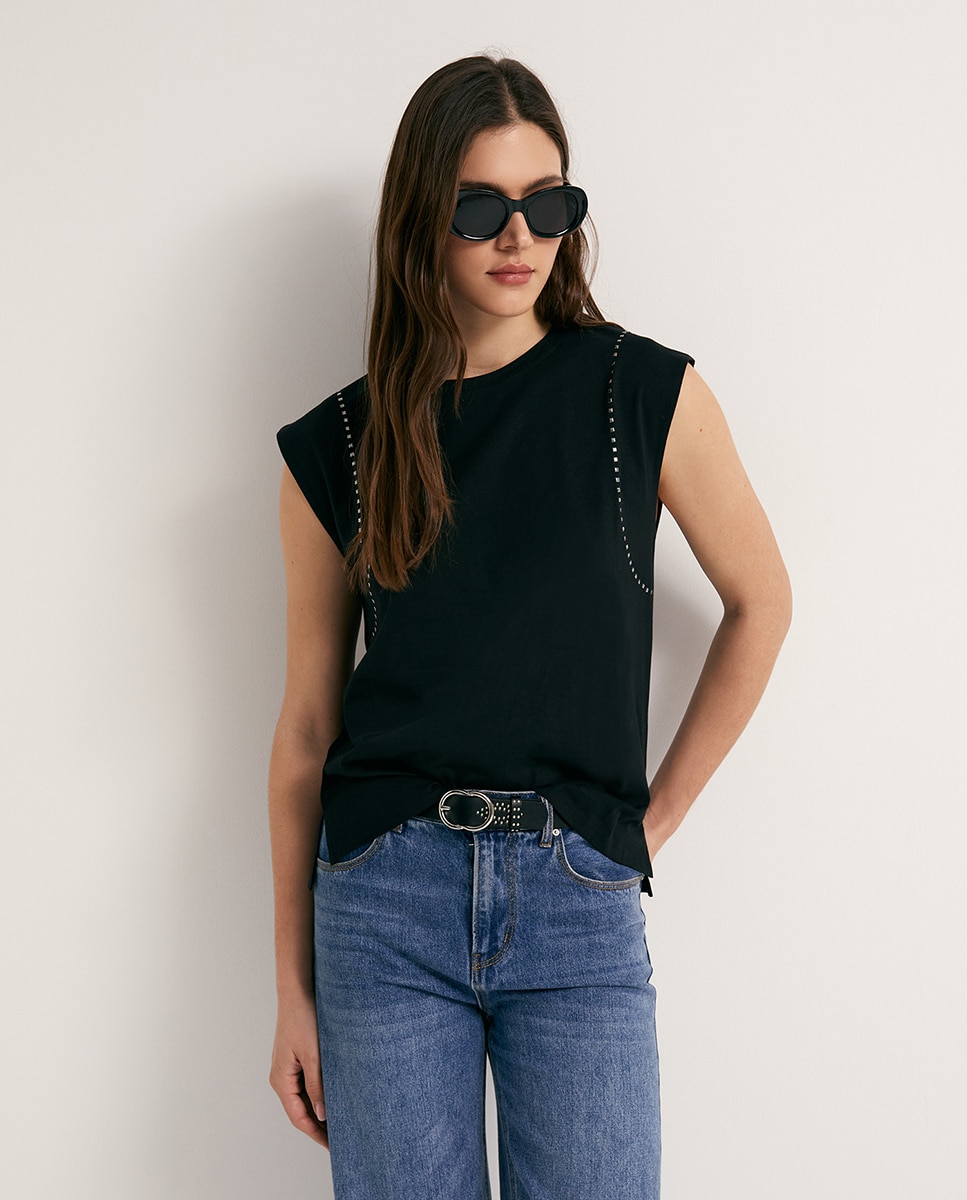 Imagem 0 de T-shirt com Tachas
