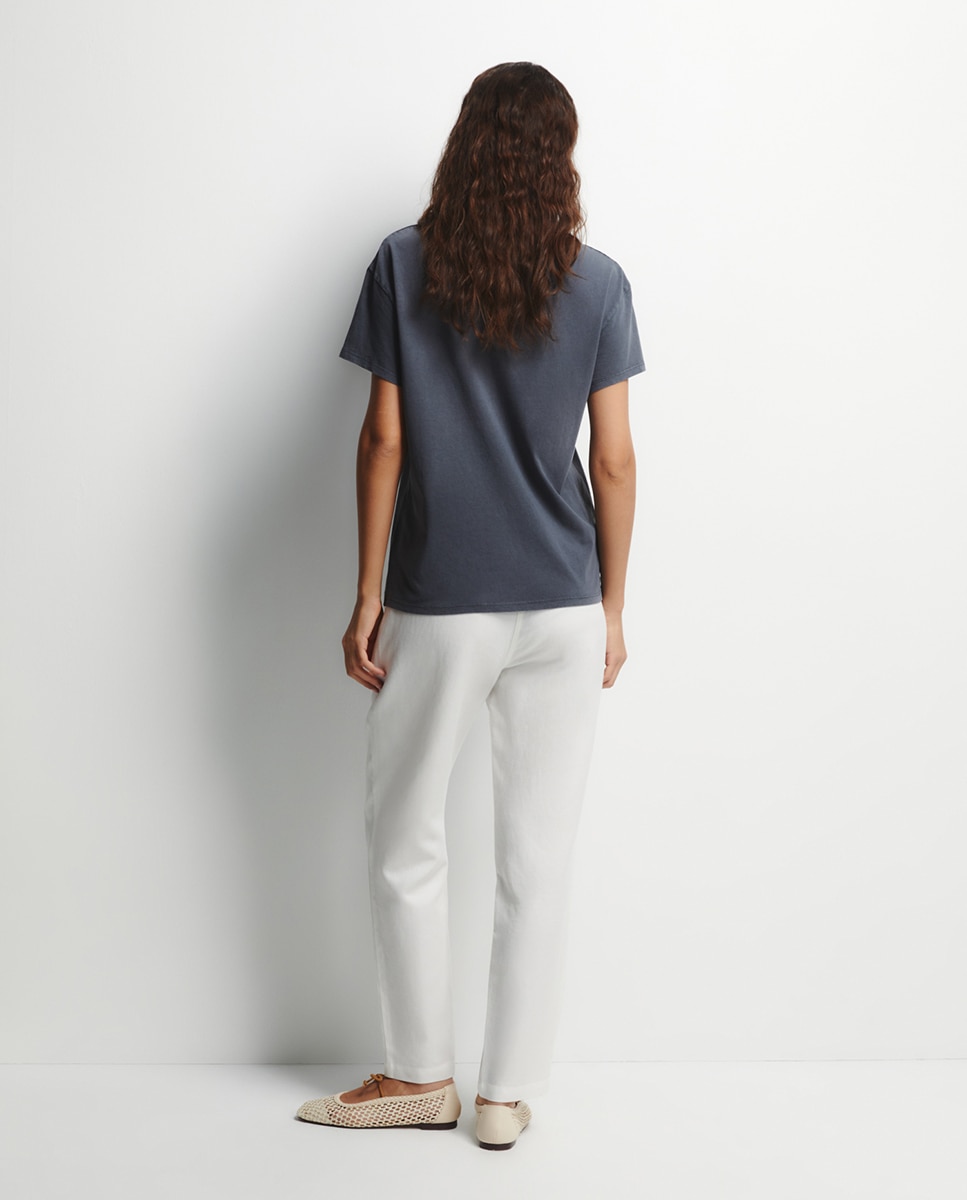 T-shirt Mafalda com Glitter Cinzento-4