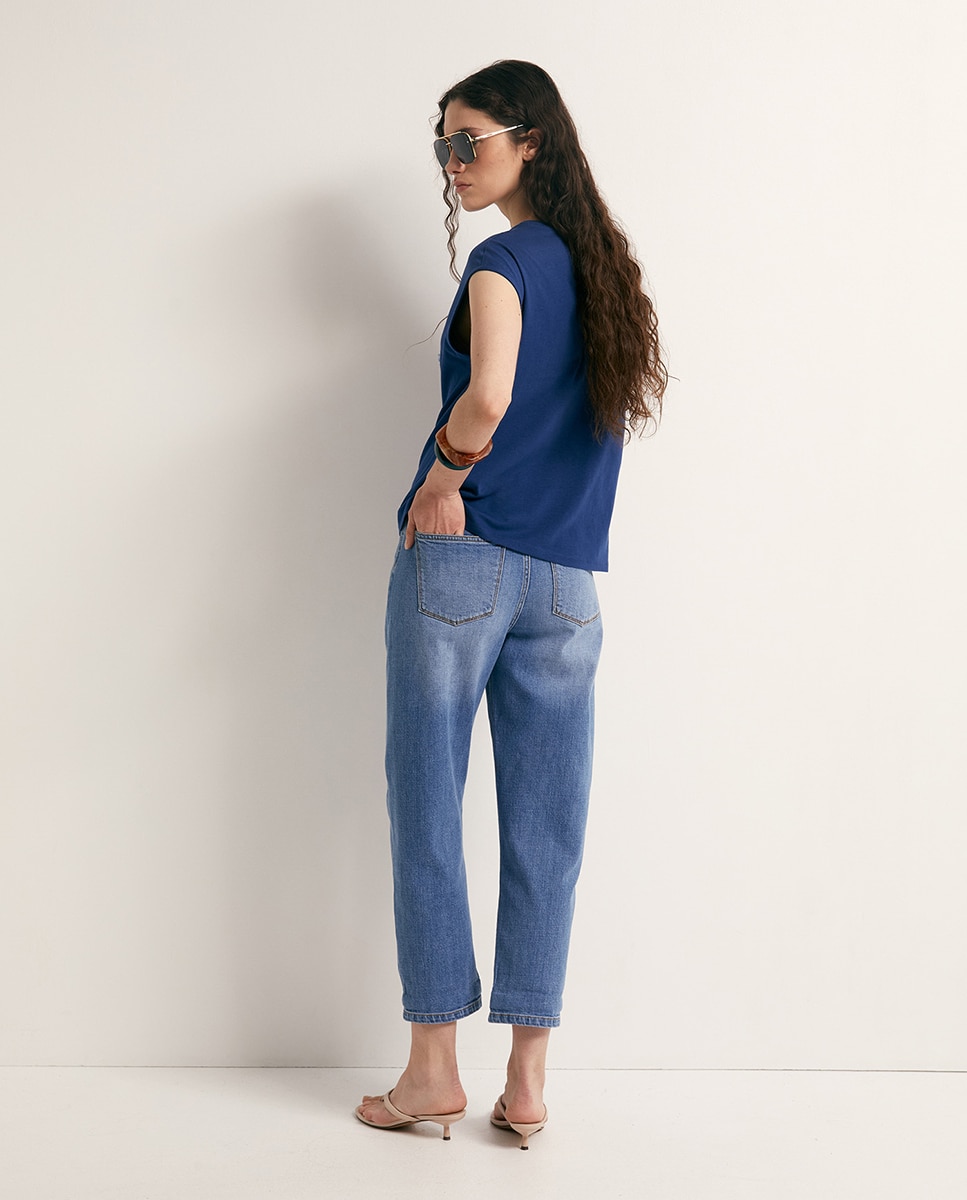 T-shirt com lantejoulas Azul-marinho-4