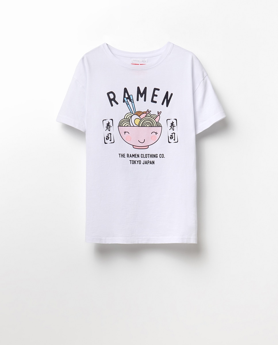 T-shirt Ramen Branco-5