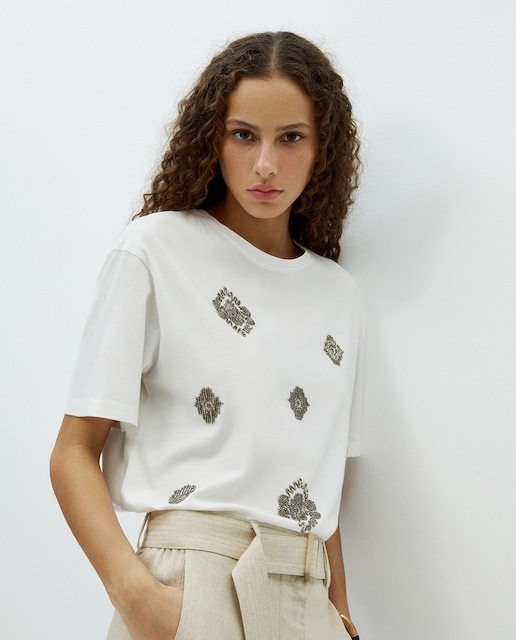 Imagen 0 de Camiseta brillos beads