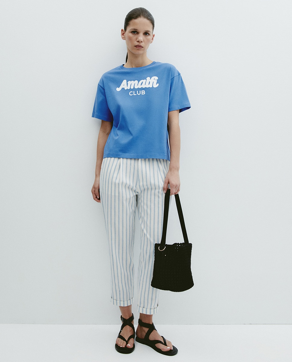 T-shirt gráfica Azul-2