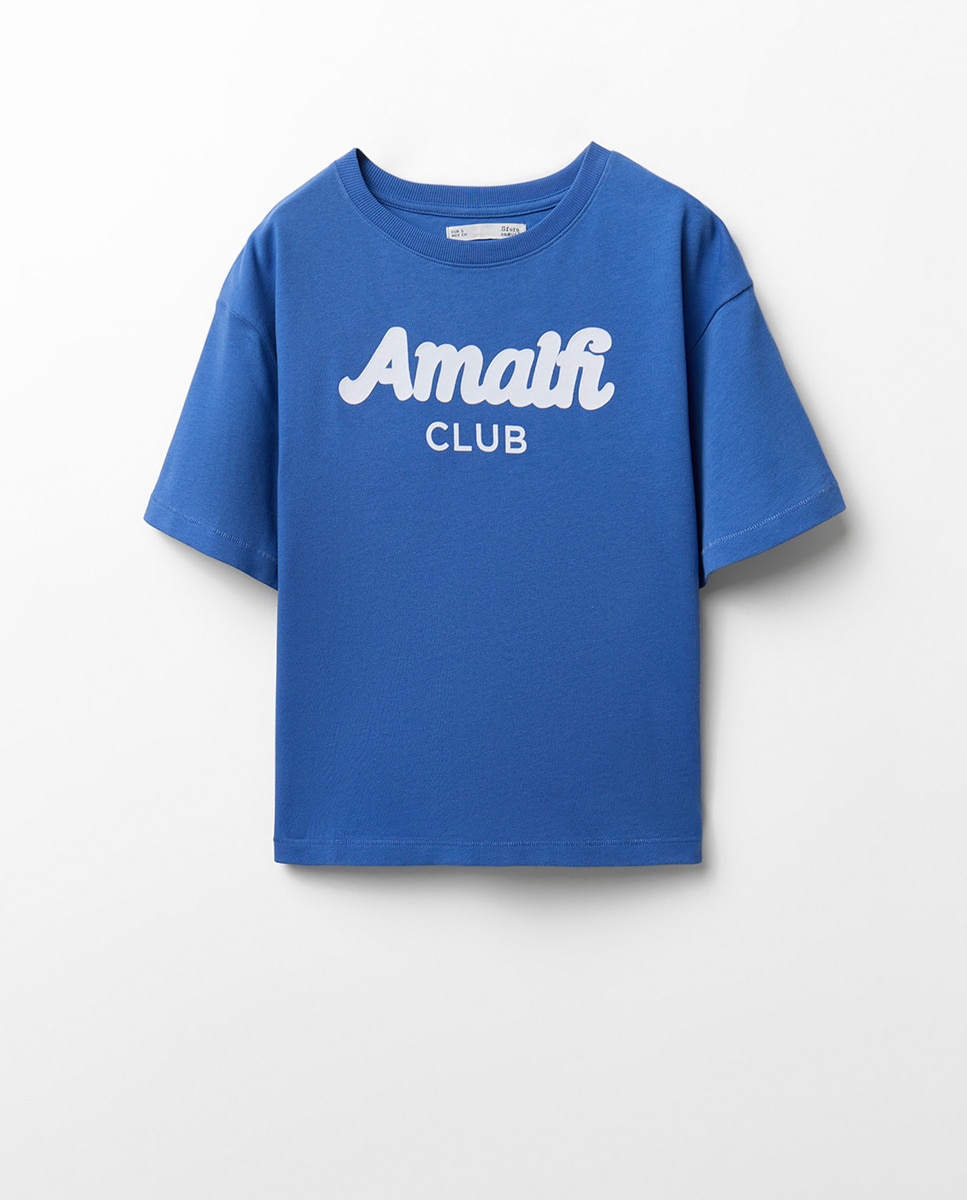 T-shirt gráfica Azul-5