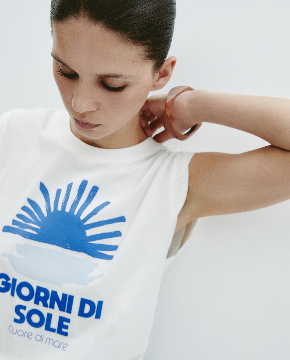 T-shirt gráfica Branco-3