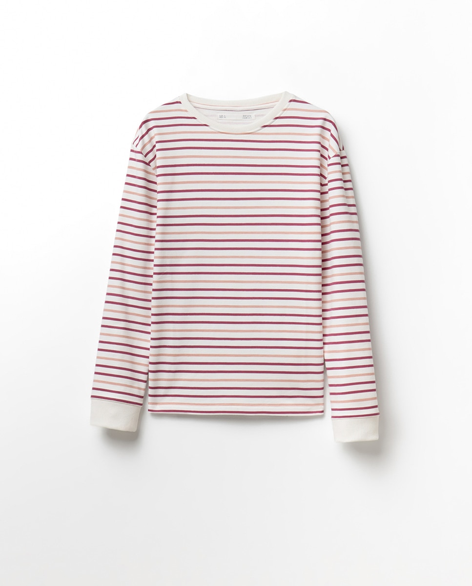Sweatshirt Básica com Gola Bordeaux-5