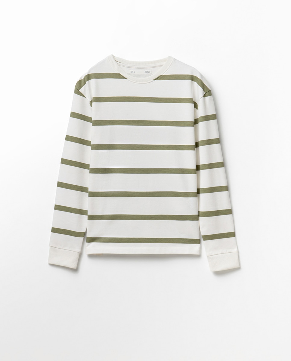 Sweatshirt Básica com Gola Verde-5