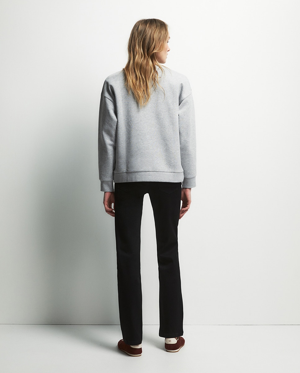 Sweatshirt Estampada Cinzento-claro-4