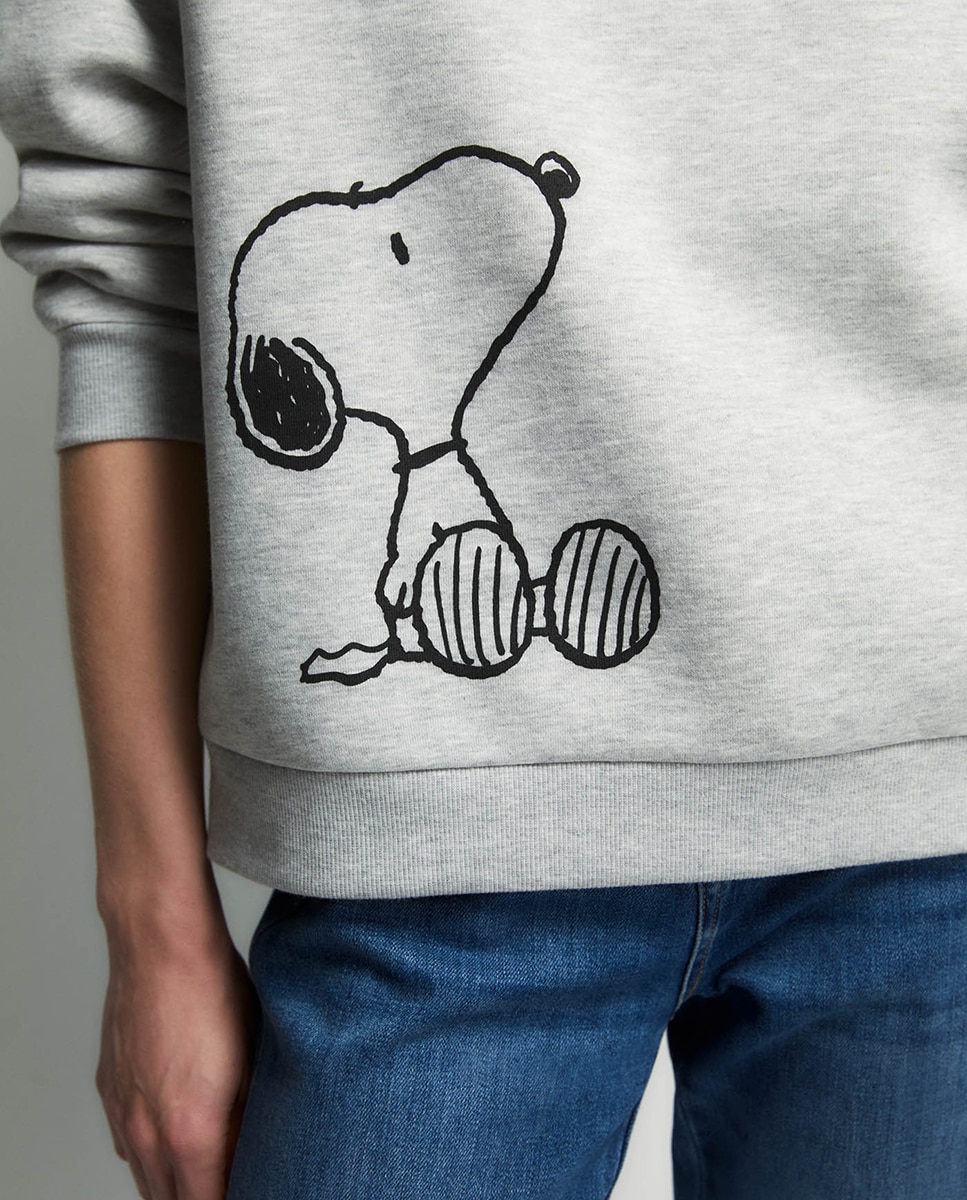 Sweatshirt Snoopy Woodstock Cinzento-claro-3