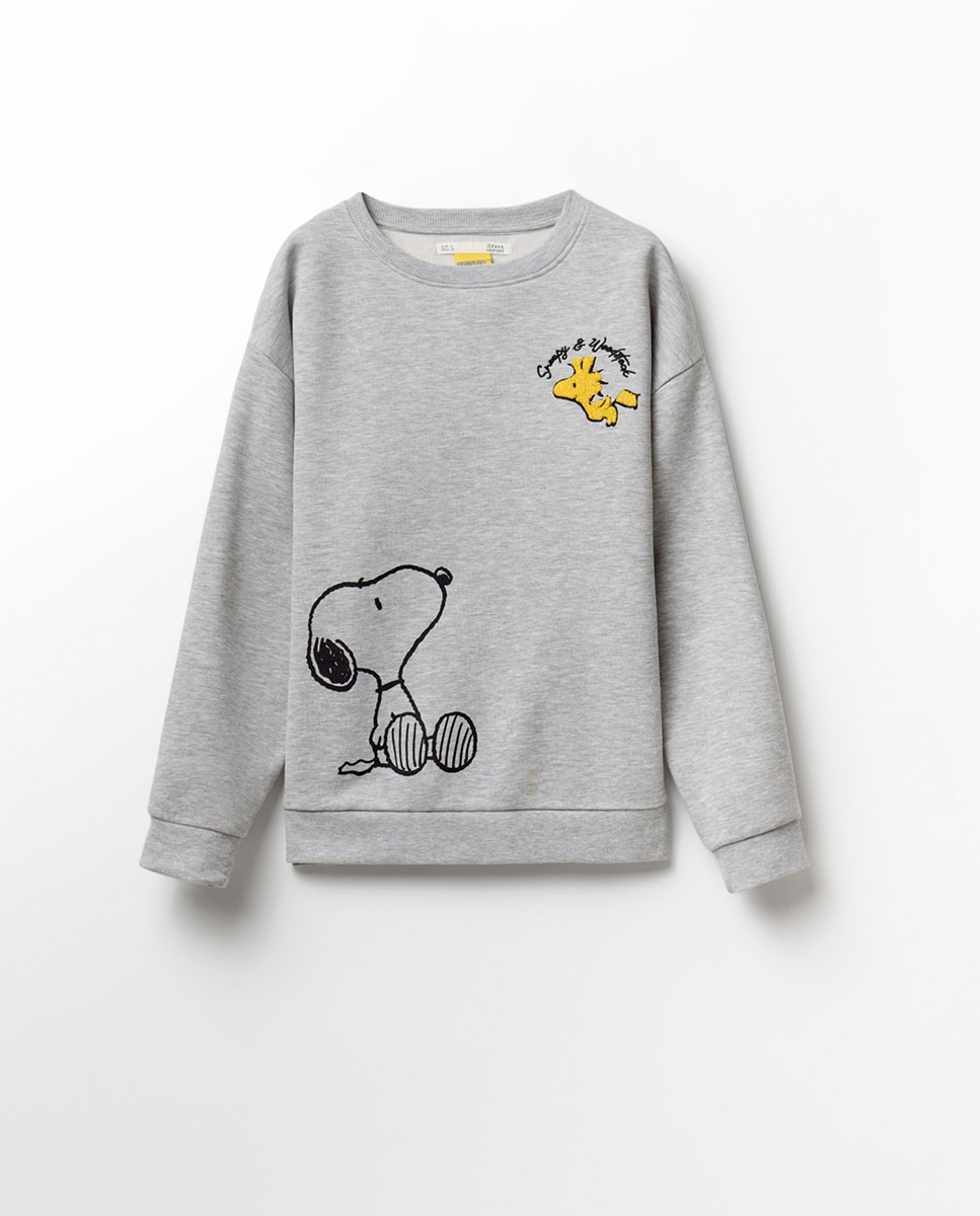 Sweatshirt Snoopy Woodstock Cinzento-claro-5