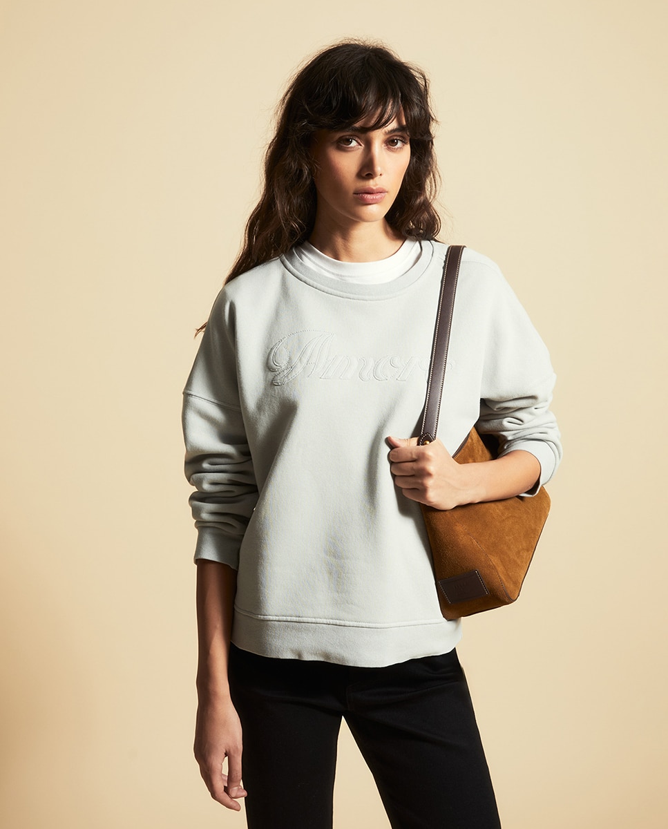 Imagem 0 de Sweatshirt com Aplique e Lavagem