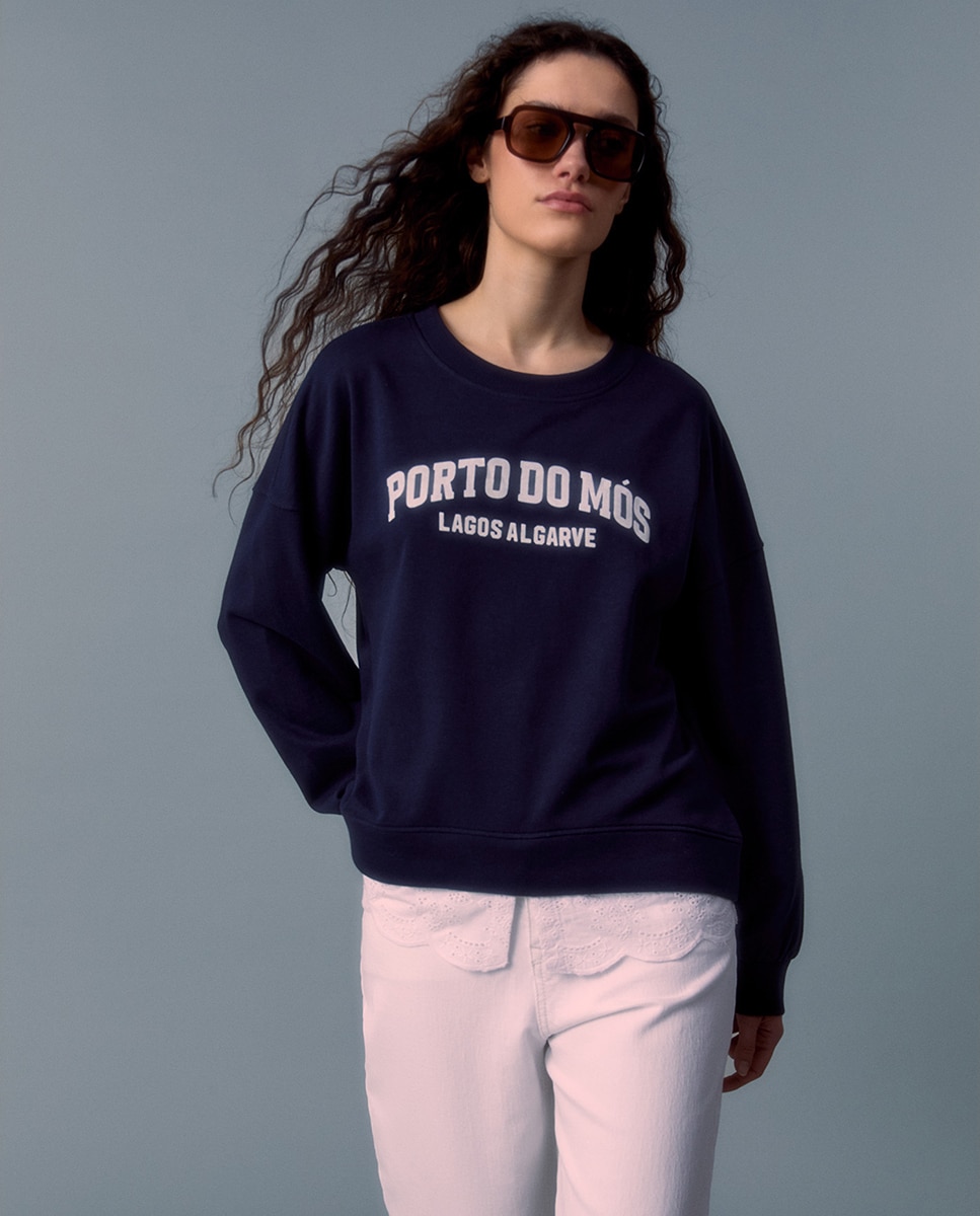 Imagem 0 de Sweatshirt com Aba Schiffli