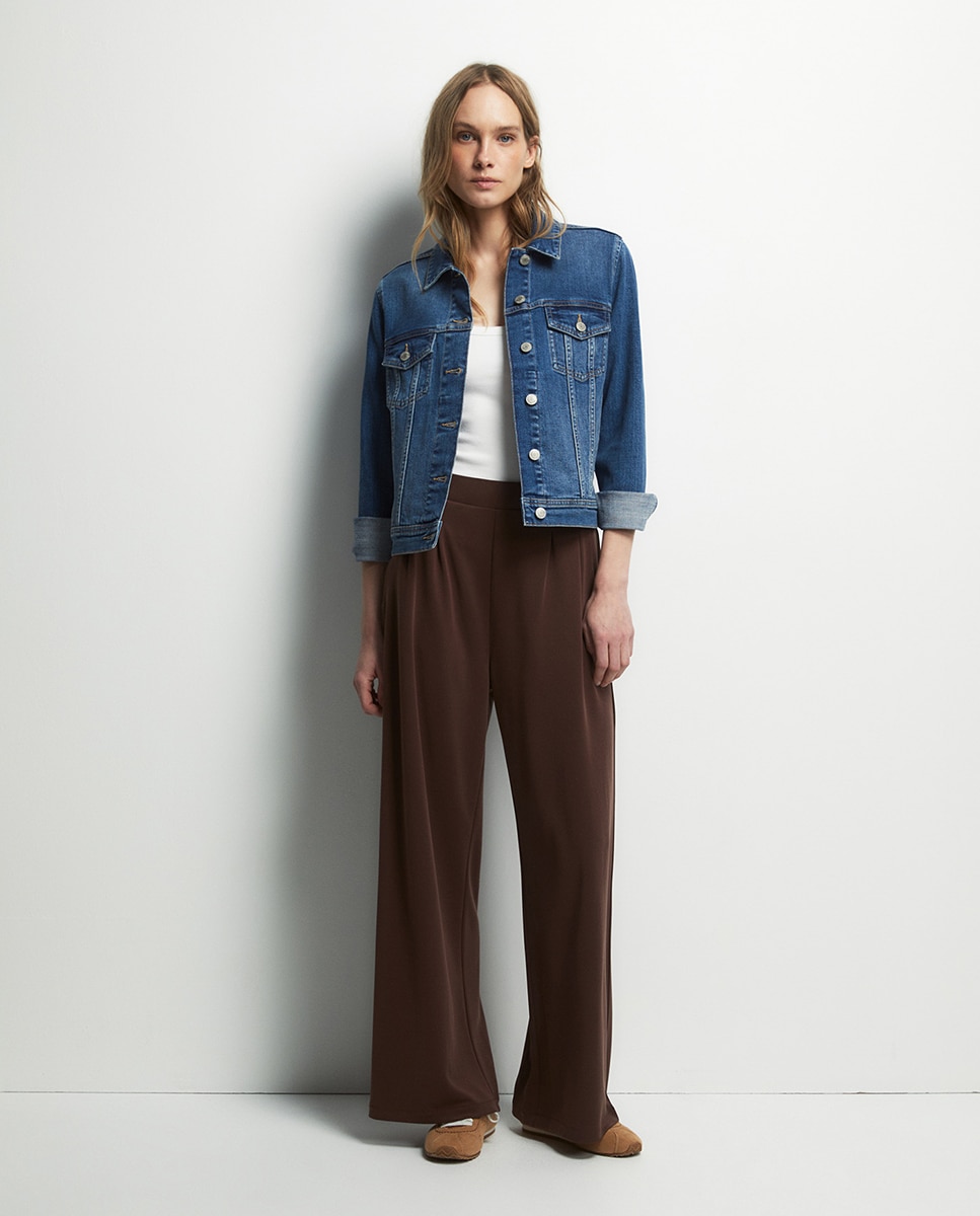 Sfera - Pantalón set pliegues.