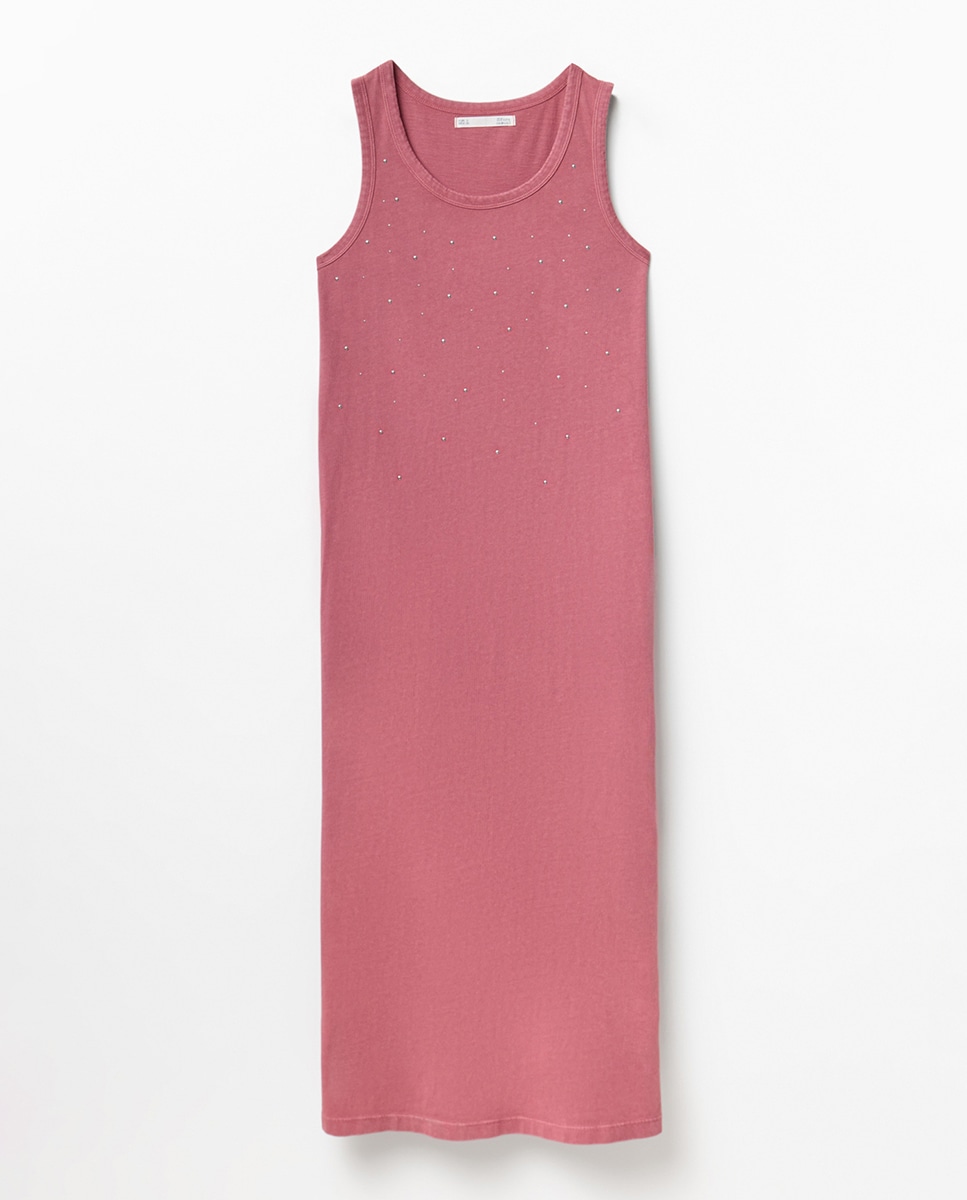 Vestido com Tachas Bordeaux-5