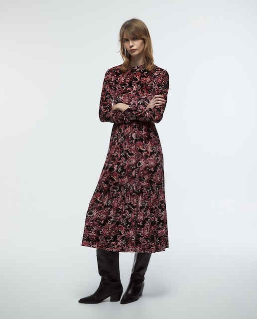Imagen 0 de Vestido estampado terciopelo