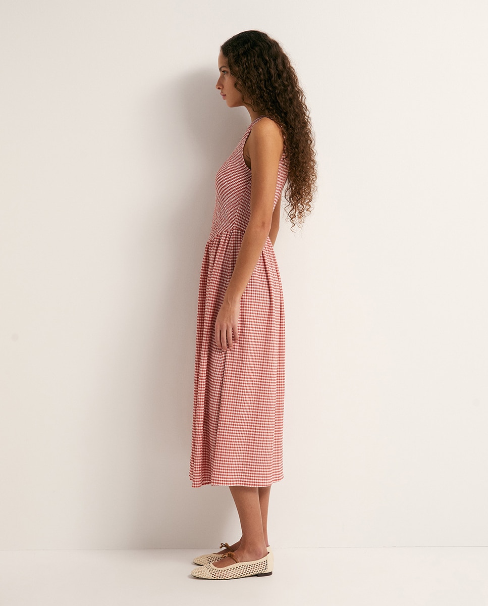 Vestido Smocked Rosa-4