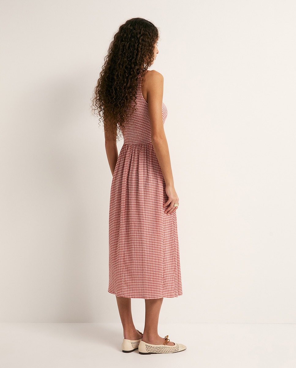 Vestido Smocked Rosa-5