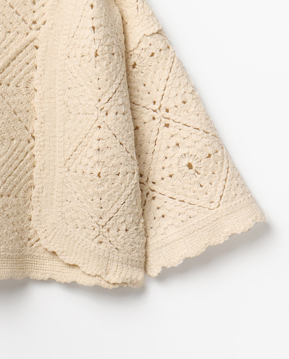 Casaco Kimono de Crochet Cru-2