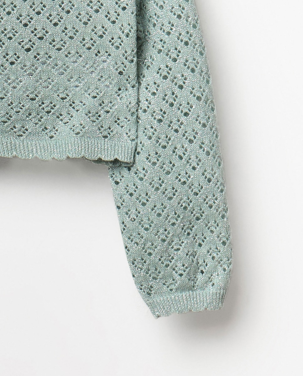 Casaco Rendilhado para Eventos Verde-6