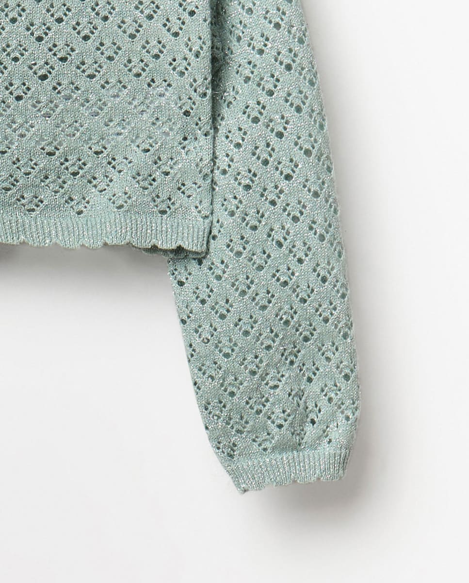 Casaco Rendilhado para Eventos Verde-3