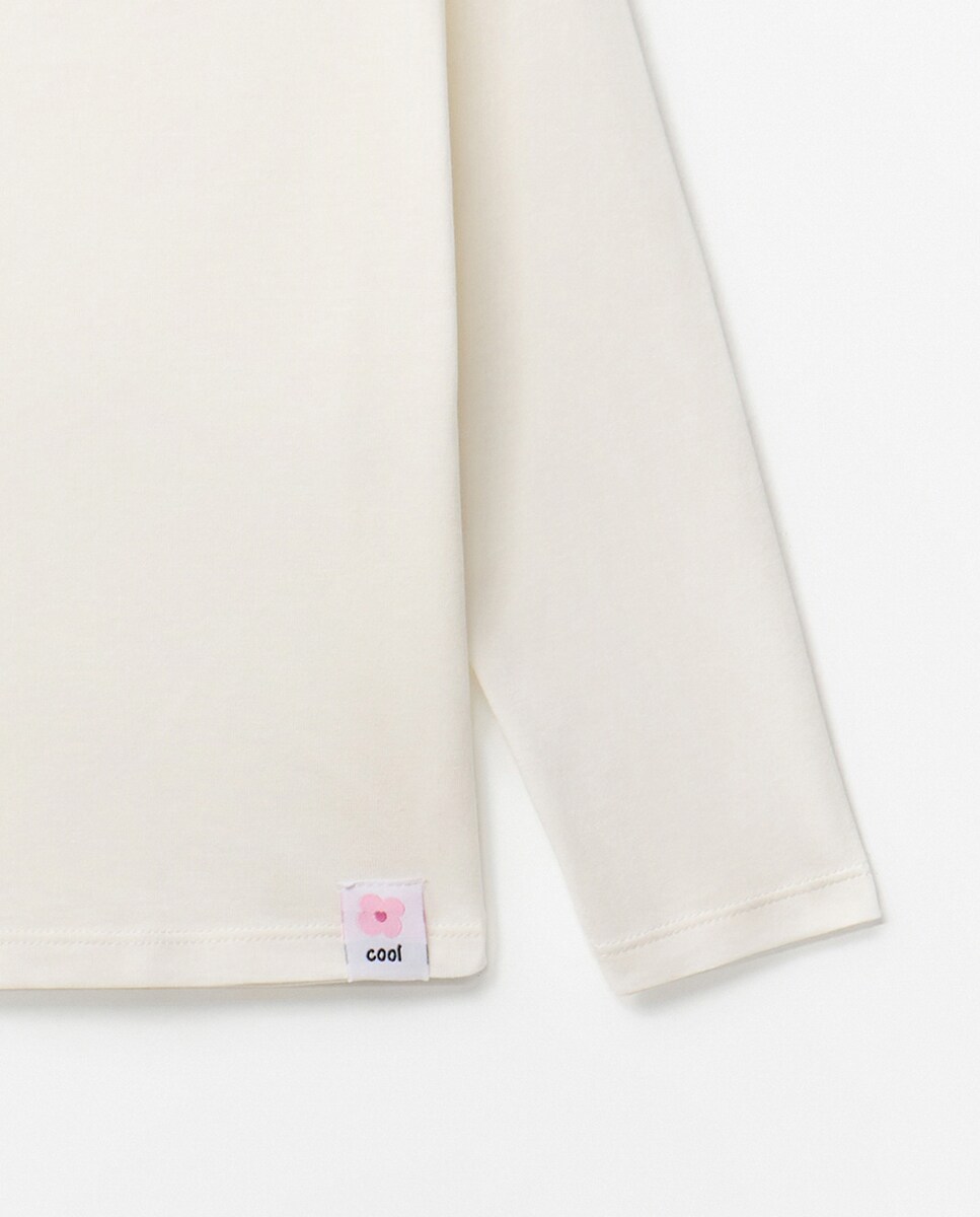 T-shirt Comprida Básica Cru-2