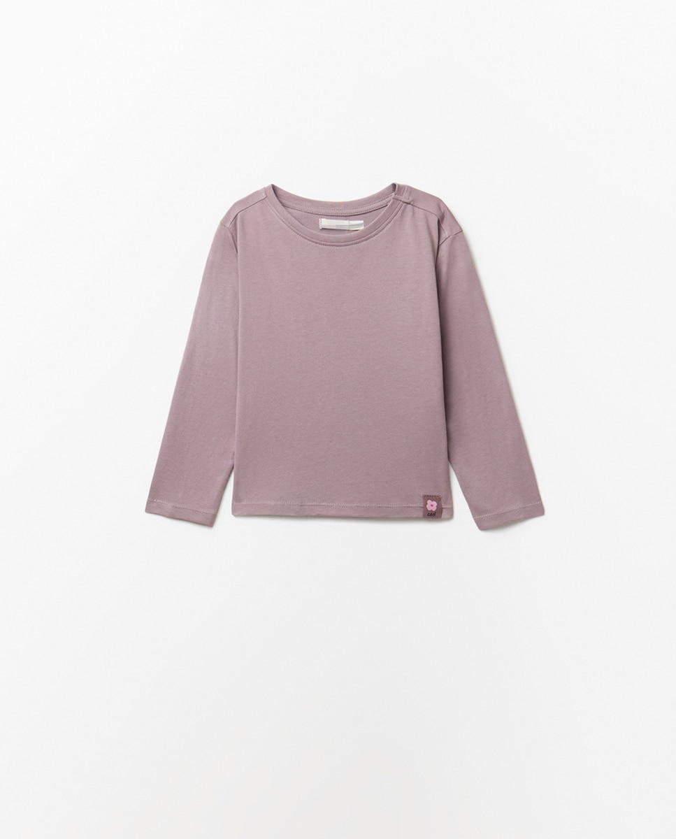 Camiseta larga básica - Sfera - Rosa oscuro Rosa oscuro-1