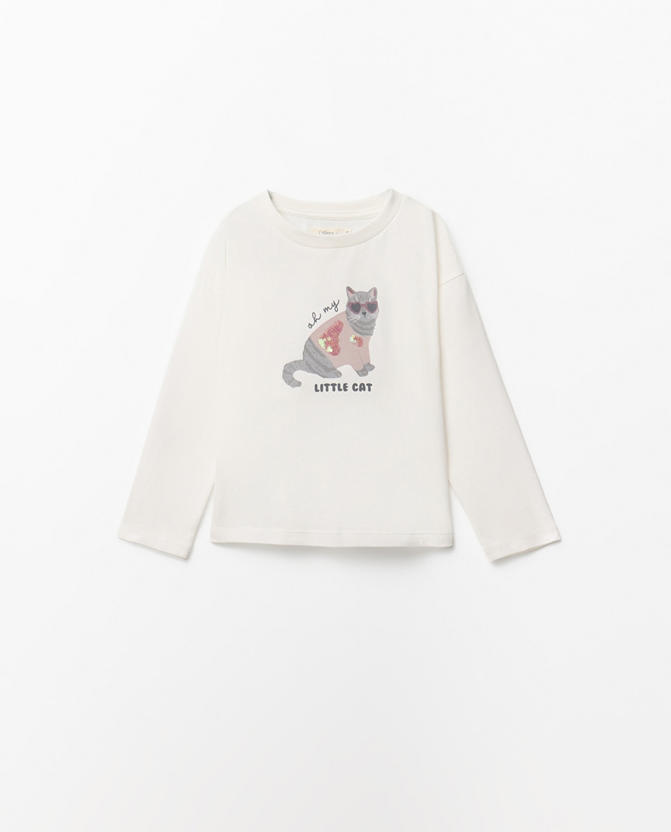 T-shirt Gatinha Cool Cru-1