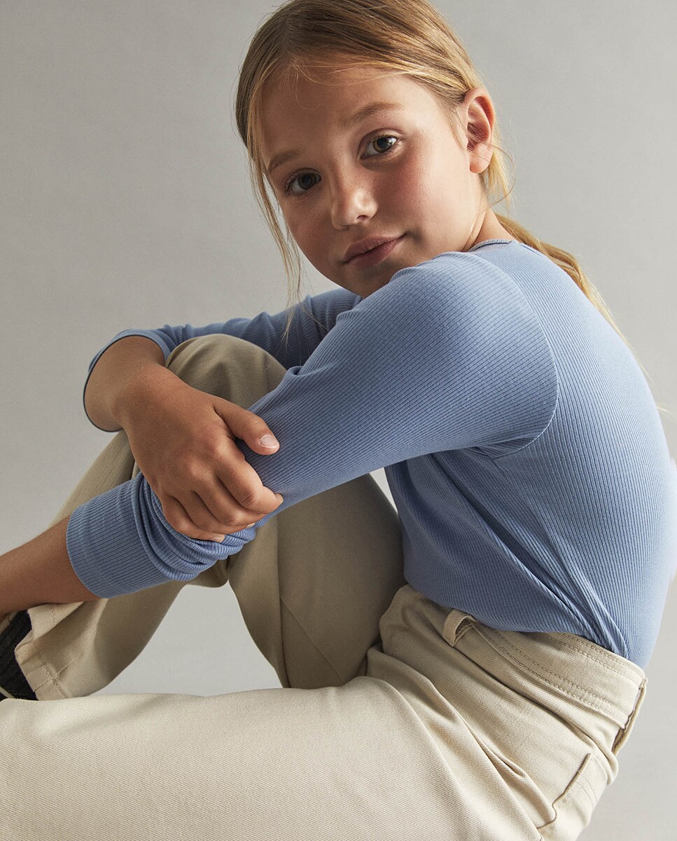 T-shirt lisa Azul-3