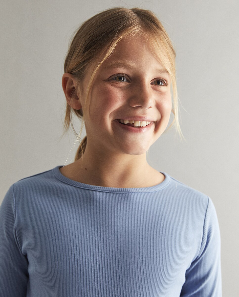 T-shirt lisa Azul-4