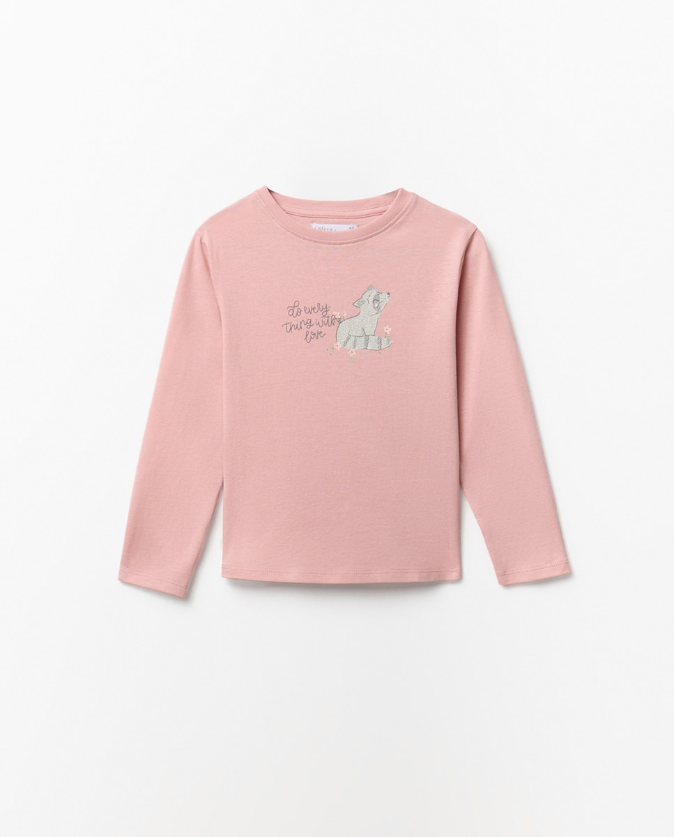 T-shirt Guaxinim Rosa-1
