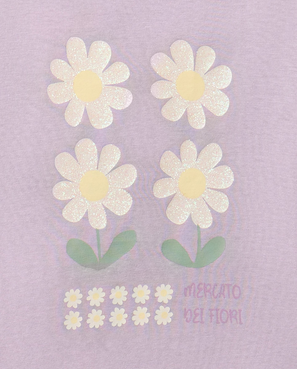 T-shirt Margaridas Lilás-2