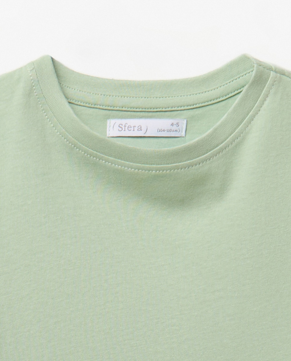 T-shirt lisa Verde-claro-2
