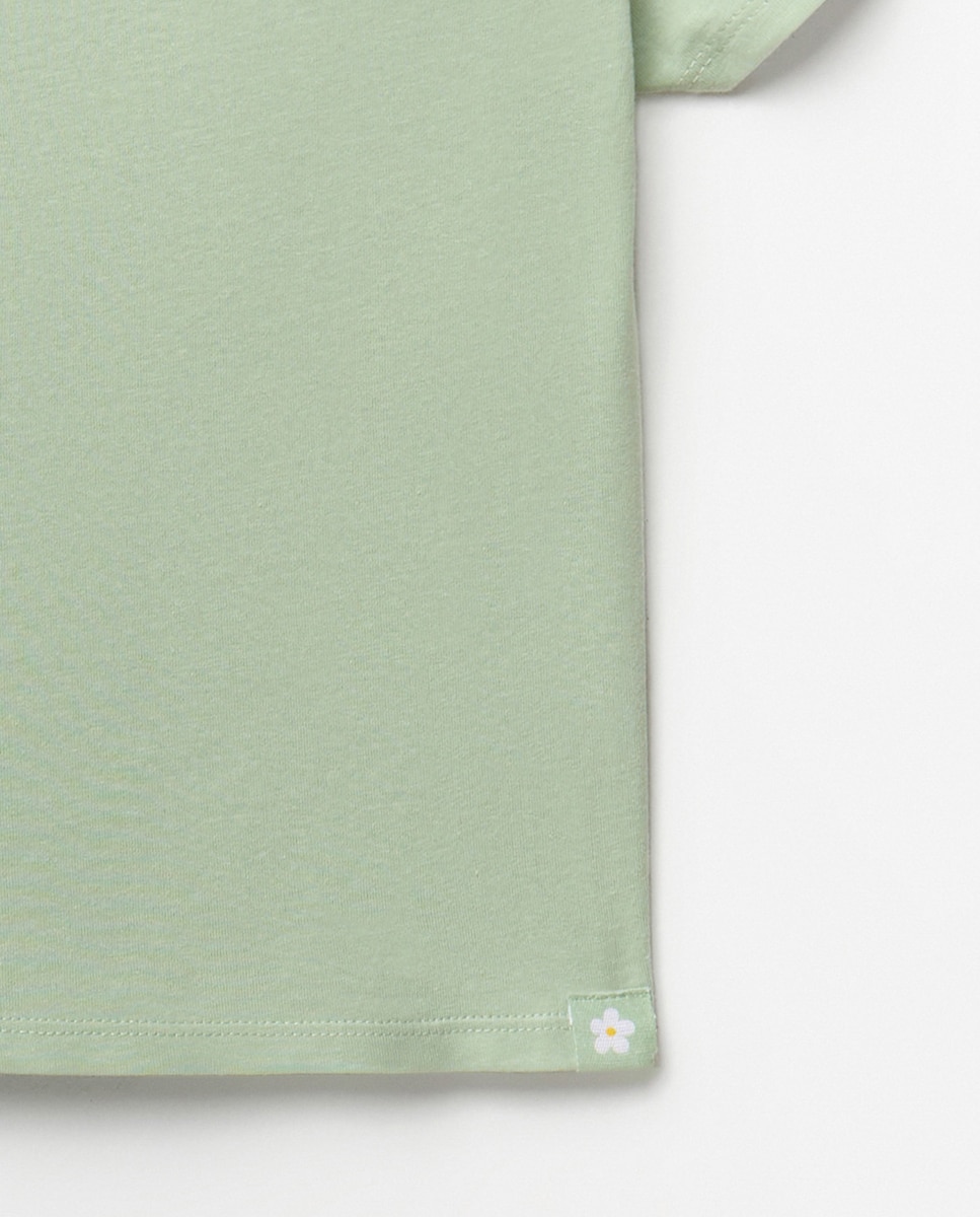 T-shirt lisa Verde-claro-3