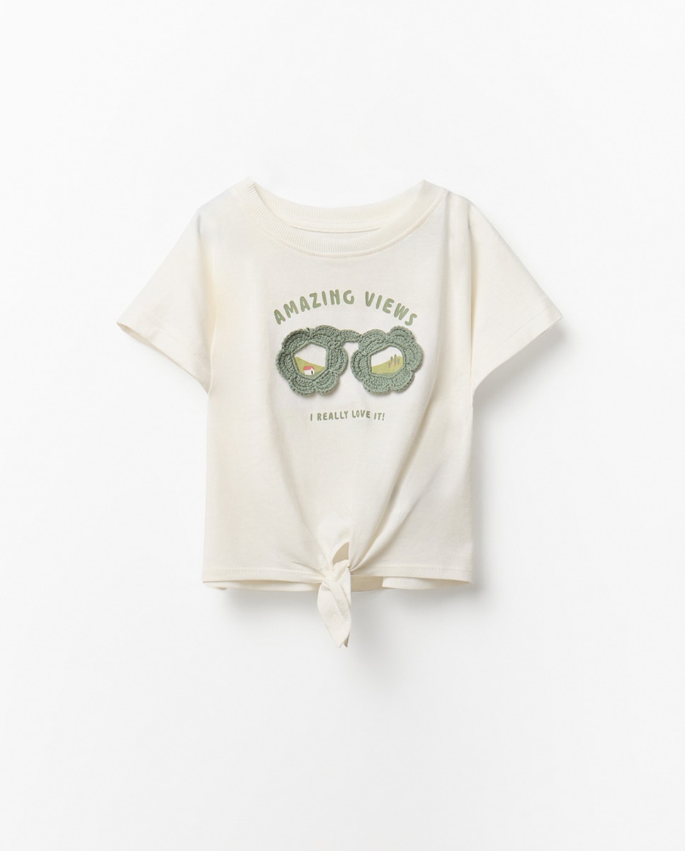 Imagem 0 de T-shirt com Nó e Óculos