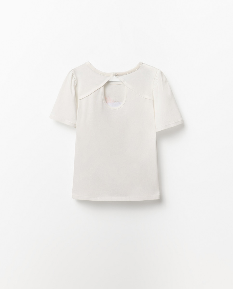 T-shirt com Cesta de Tule Verde-4