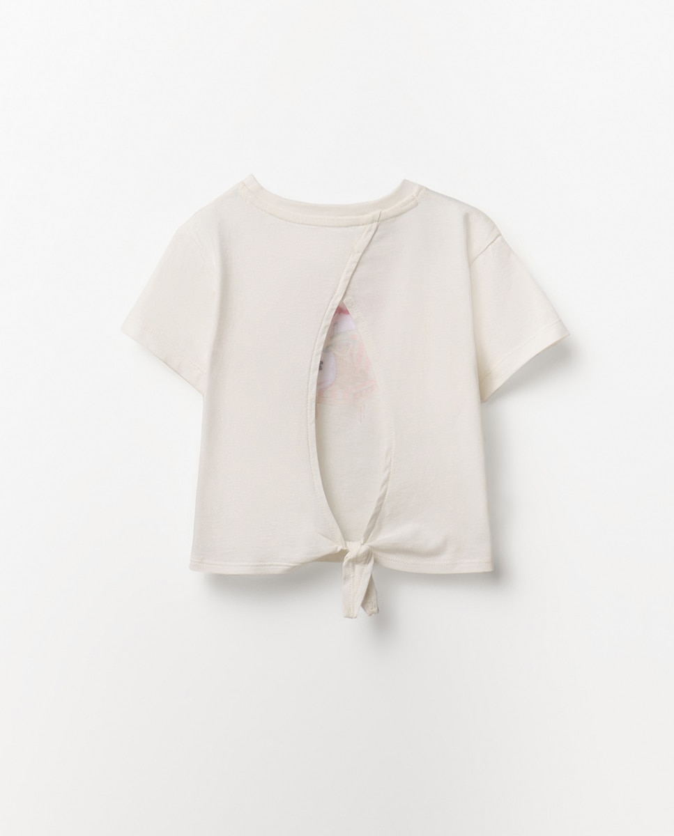 T-shirt com Nó e Gatinha Sfera Cru-4
