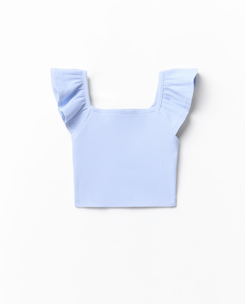 T-shirt Tipo Top Sfera Azul-claro-1