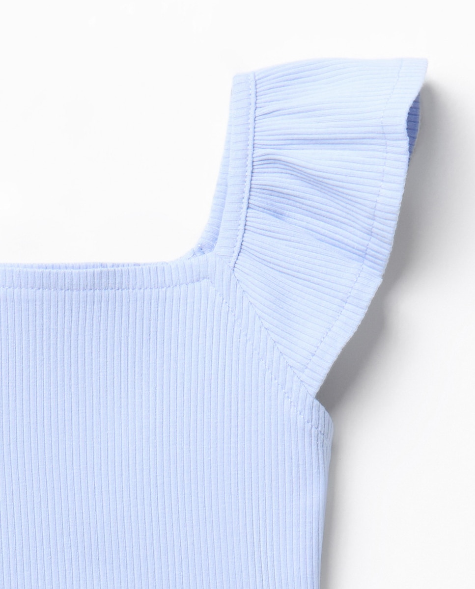 T-shirt Tipo Top Sfera Azul-claro-2
