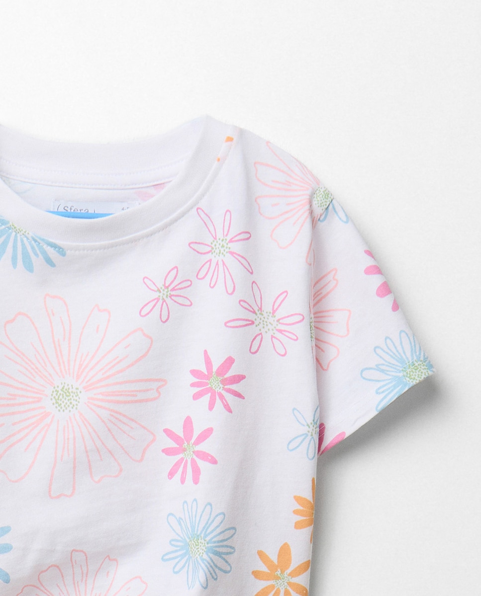 T-shirt Bebida com Nó Sfera Branco-2