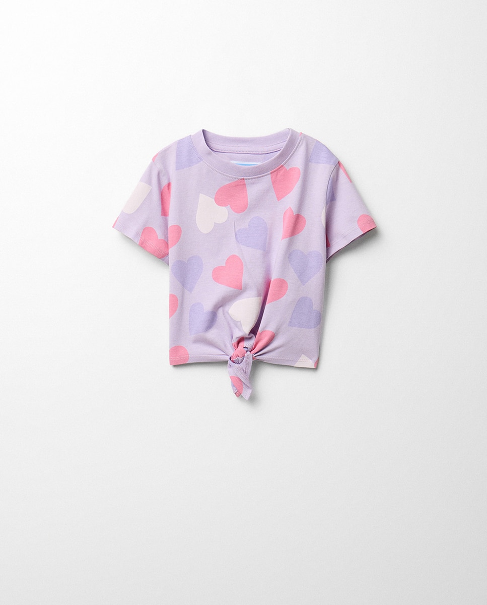Imagem 0 de T-shirt com Nó e Corações