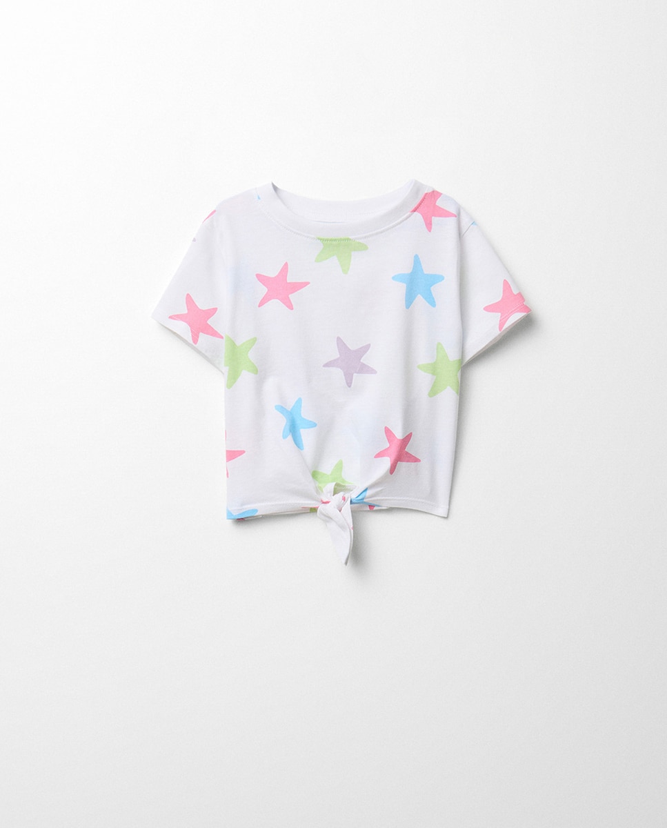 Imagem 0 de T-shirt com Nó e Estrelas