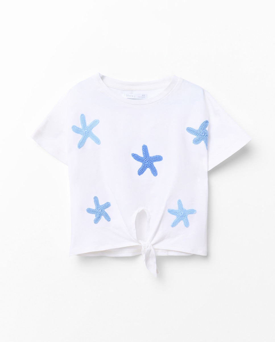 Imagem 0 de T-shirt com Nó e Estrelas