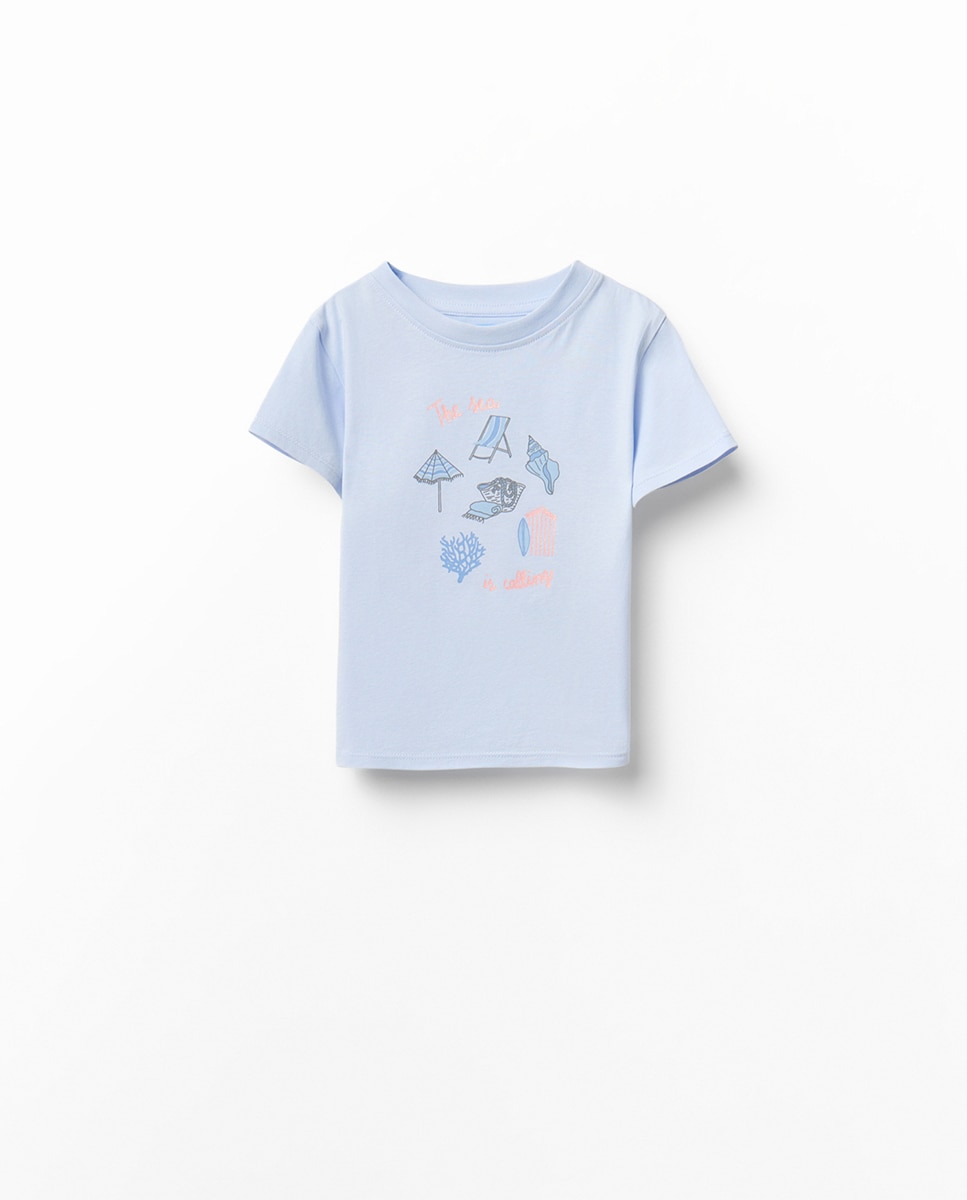 Imagem 0 de T-shirt com Motivos de Praia