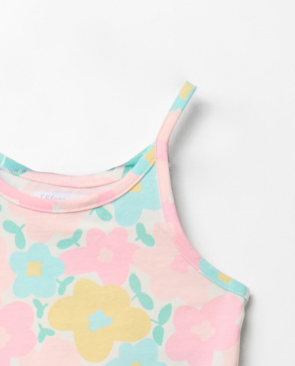 T-shirt com estampado floral Sfera Branco-2