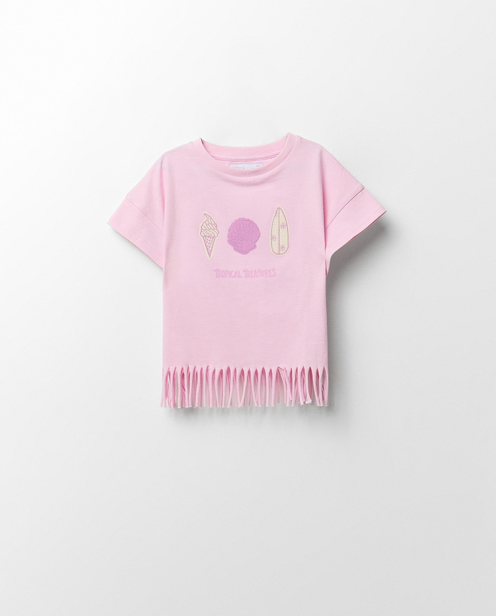 Imagem 0 de T-shirt com Franjas Beach