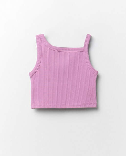 Imagen 0 de Camiseta rib asimétrica