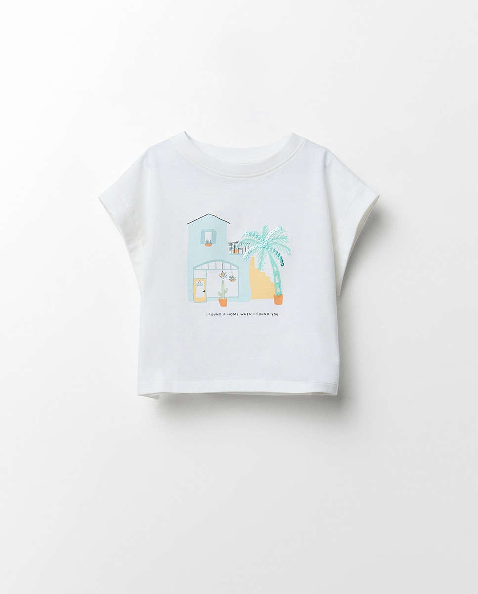 Imagem 0 de T-shirt com Detalhe de Palmeira