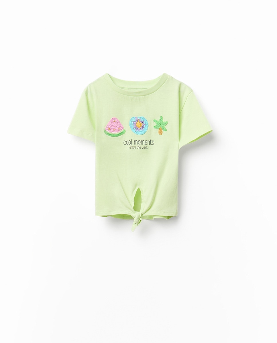 Imagem 0 de T-shirt com Nó Patchwork